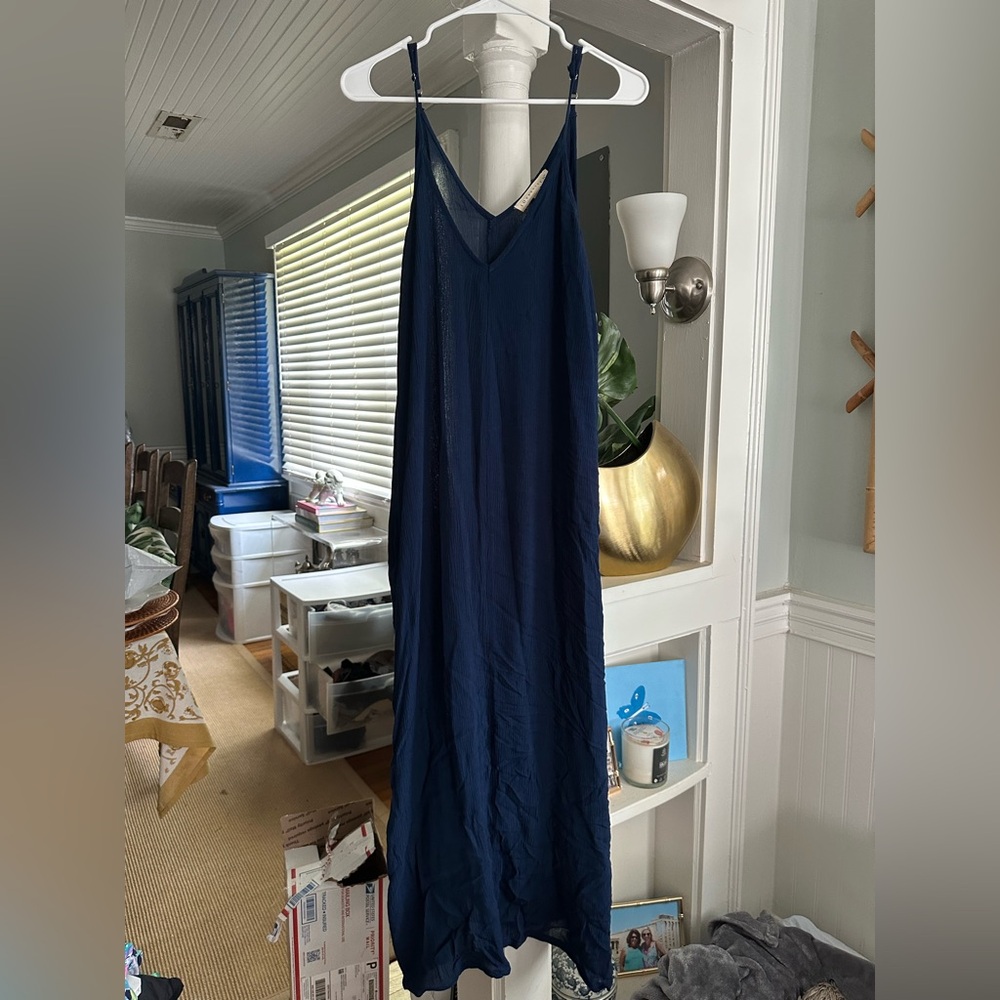 Vici Dolls Love Stitch Pacific Blue Cocoon Maxi Dress Sz S/M - Picture 8 of 8